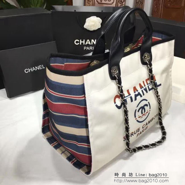 香奈兒CHANEL 66941 2018最新款大號沙灘牛仔帆布包 經典旅遊購物袋系列專櫃爆款DSC1158